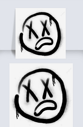 可怕涂鸦鬼脸表情