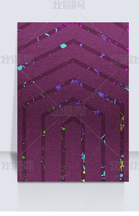 紫色抽象线条质感名片多彩线条商务背景