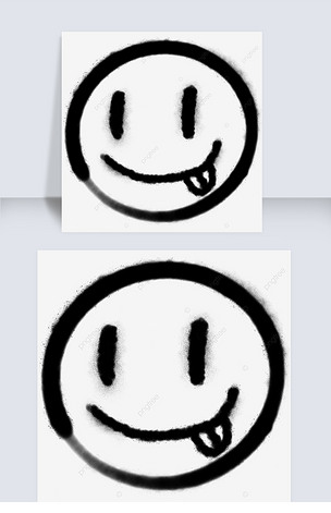 微笑喷漆鬼脸涂鸦