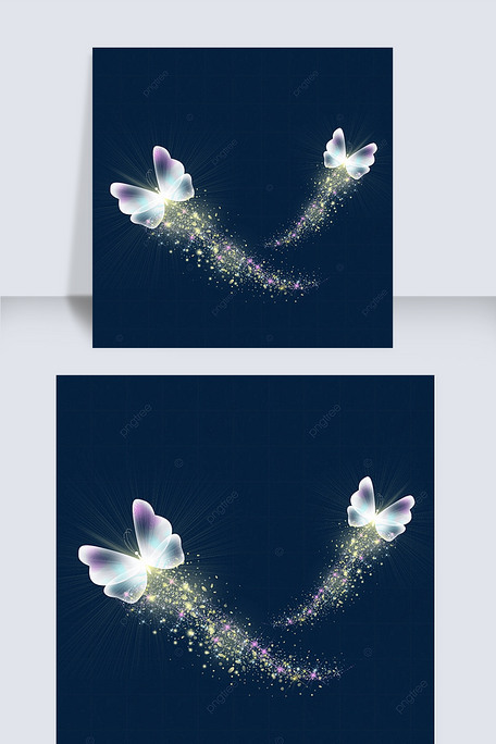 可爱多彩渐变色飞舞光效蝴蝶