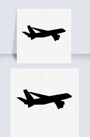 飞机剪影起飞状态
