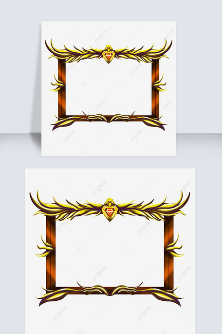 twitch金色鹰翅膀直播游戏边框图片素材(psd分层格式)免费下载_其他