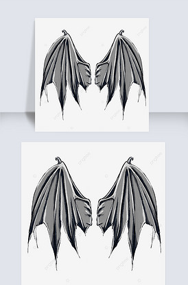 黑色恶魔魔鬼翅膀