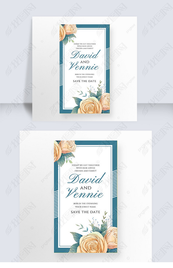 fashion simple cartoon flower wedding invitation instagram story
