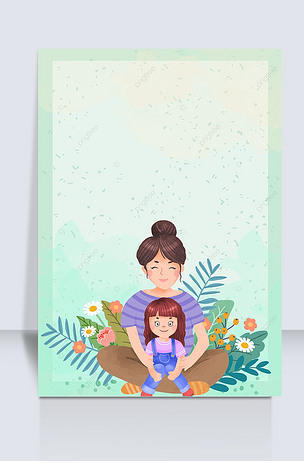 母亲节妈妈和女儿背景