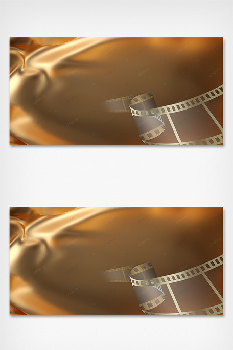 金色调质感绸缎电影胶片背景