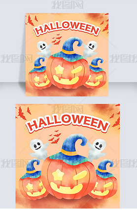 halloween orange creative social media post