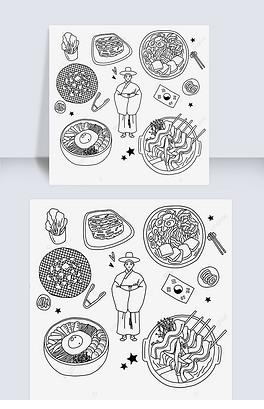 牛肉炖土豆的简笔画图片
