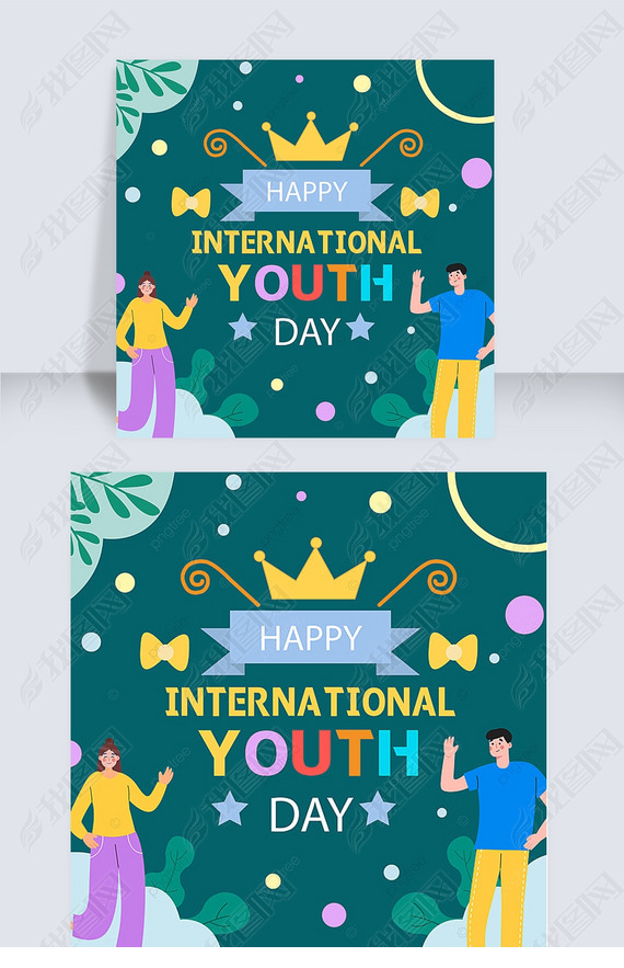 international youth day contracted social media post