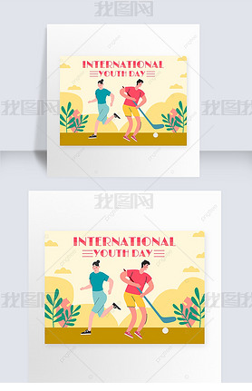 international youth day contracted creative card