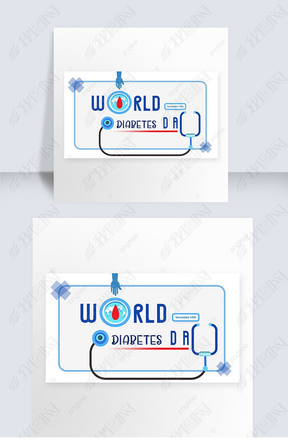 world diabetes day blue creative stethoscope