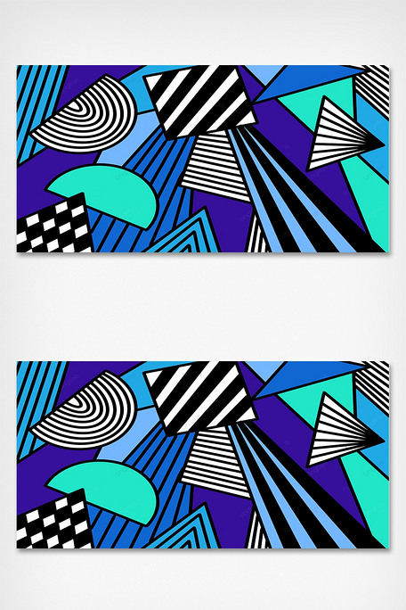 冷色抽象多彩几何背景