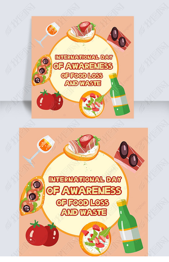 international day of awareness food loss and waste social media post