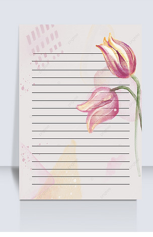 浪漫的花卉信纸背景