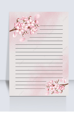 浅色的花卉信纸背景