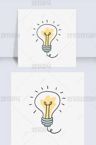 可爱涂鸦小灯泡