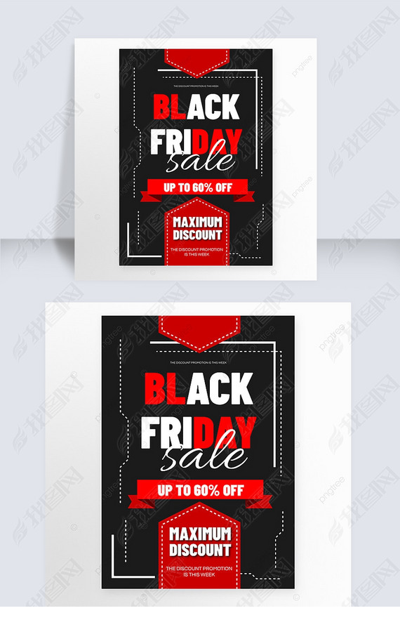 red black friday promotion poster