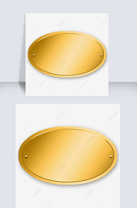 金属质感牌匾立体椭圆