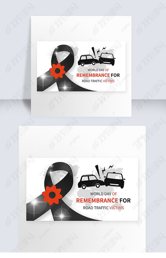 world day of remembrance for road traffic victims creative ribbon banner