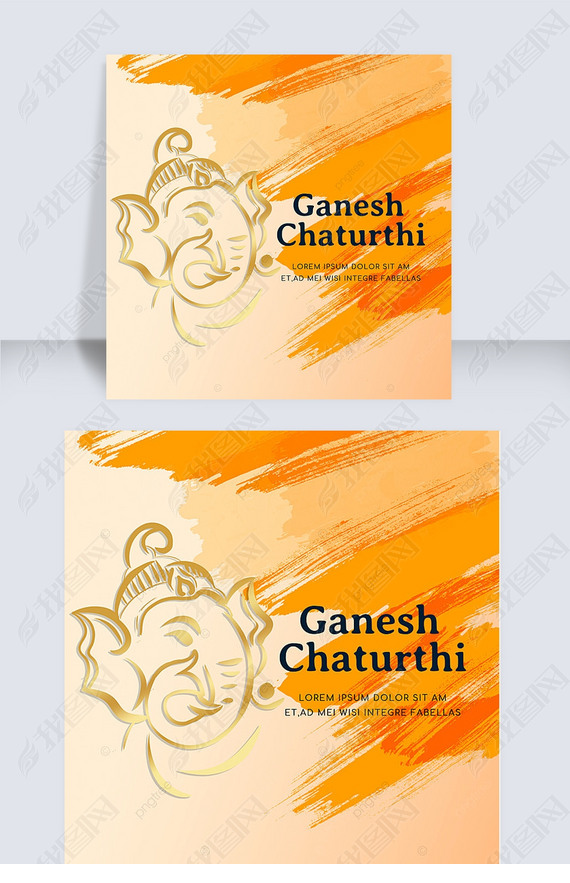 india ganesh chaturthi orange social media post