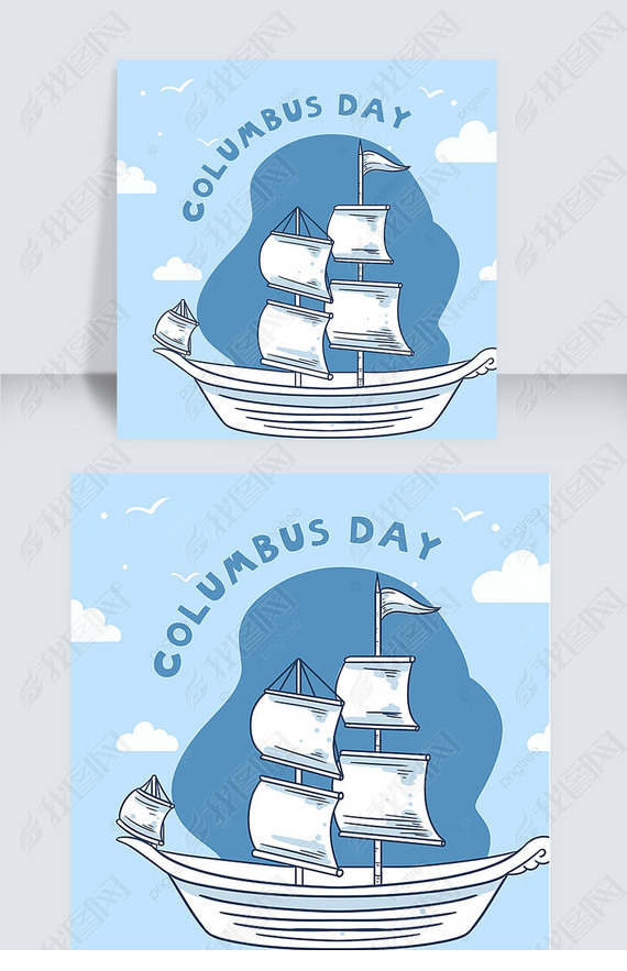 columbus day fun and simplicity social media post