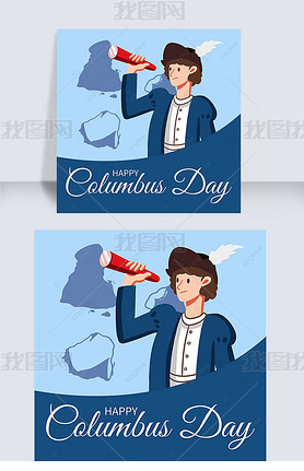 columbus day cartoon and simplicity social media post