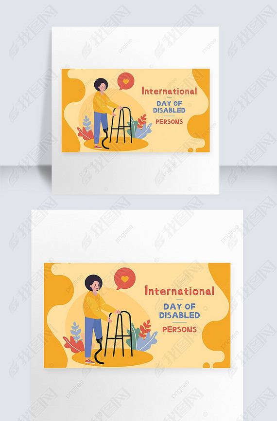 international day of disabled persons creative simple banner