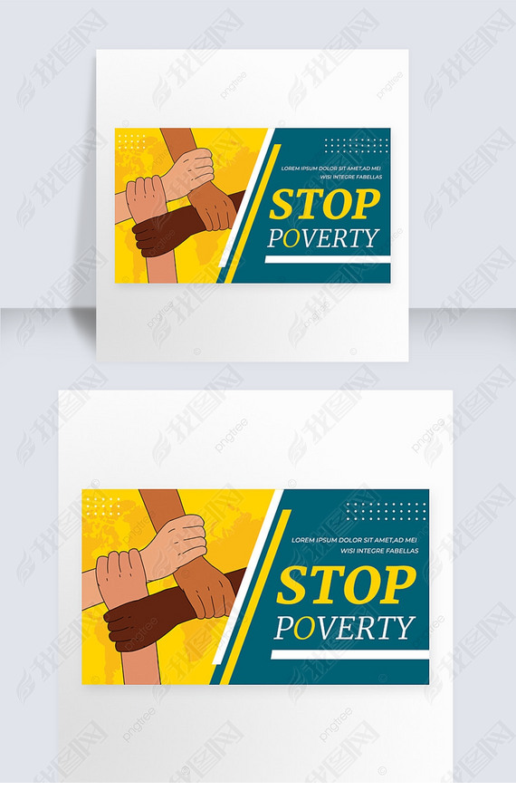 international day for the eradication of poverty yellow blue