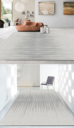 现代简约北欧轻奢几何创意线条客厅地毯地垫