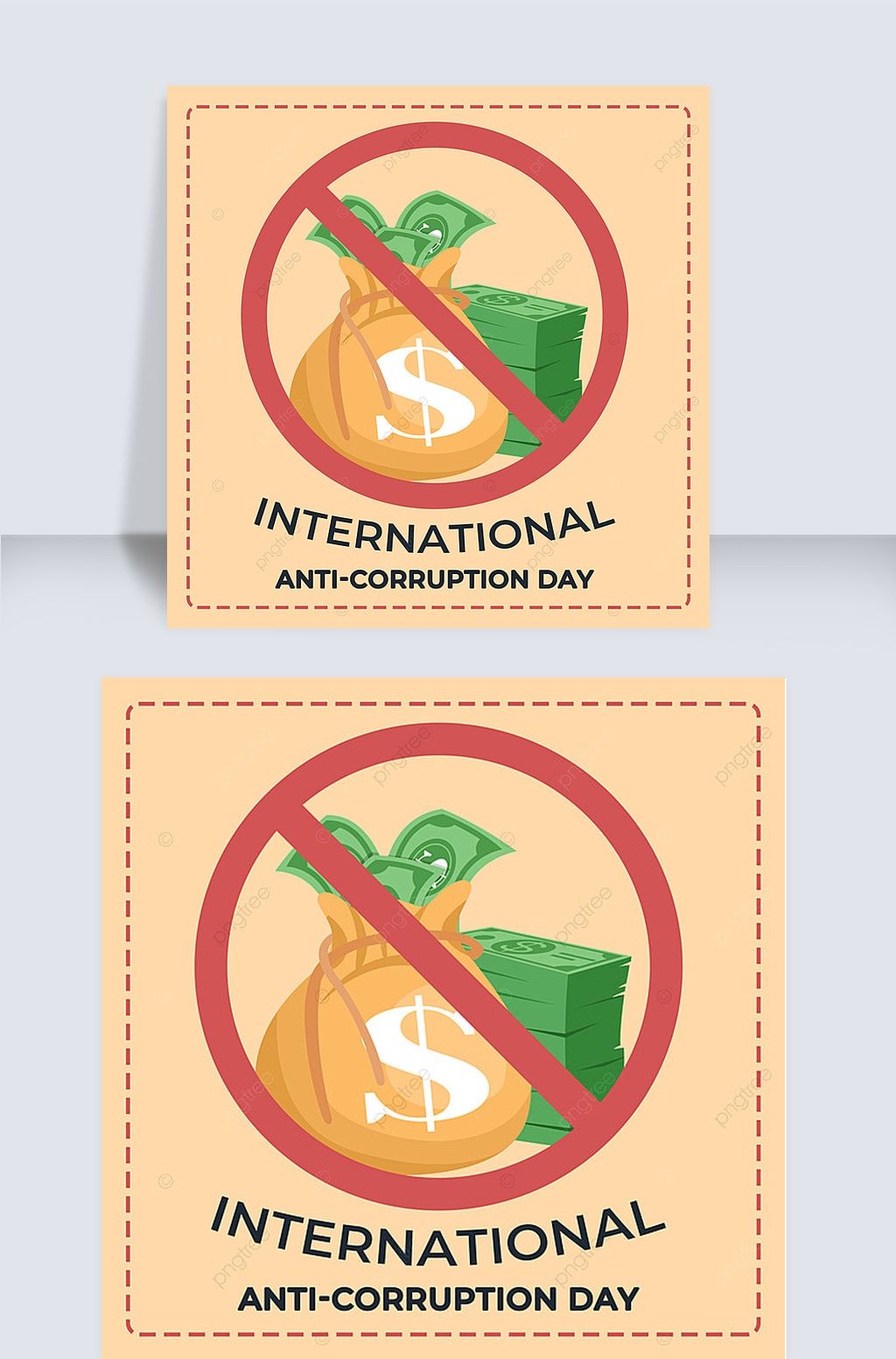 international anti-corruption day creative contracted social