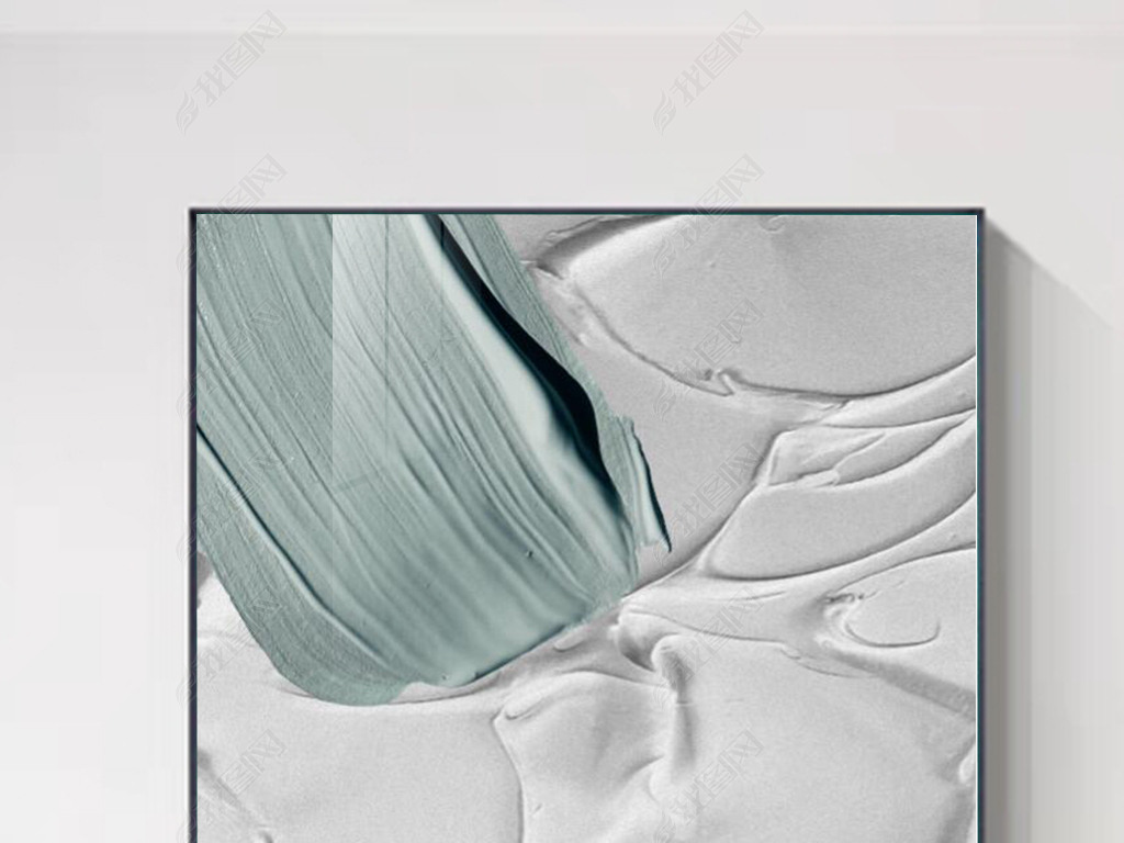 现代奶油风温馨肌理暖色抽象装饰画1