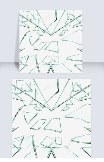 原创很多碎片的破碎的透明玻璃版权可商用