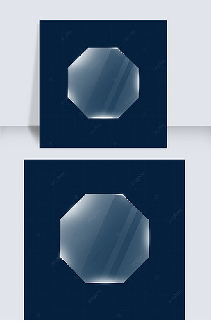 透明玻璃立体八边形