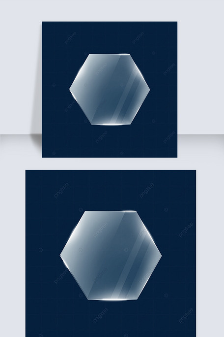 透明六边形立体玻璃图片素材(psd分层格式)免费下载_其他大全-我图网