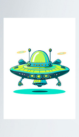 原始部落元素矢量图|矢量风ufo宇宙元素素材外星飞碟插画