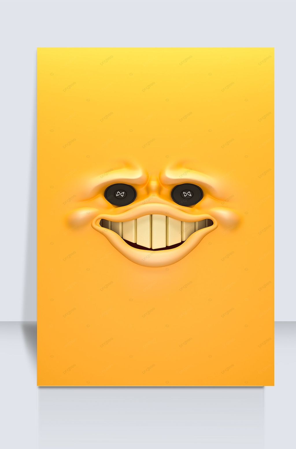 3d卡通纽扣眼睛怪物手机壁纸