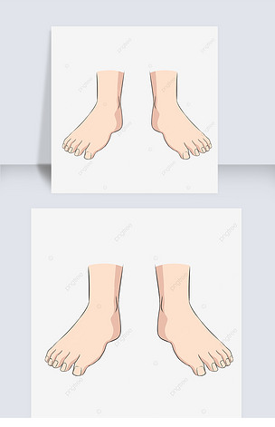 脚剪贴画双脚站立