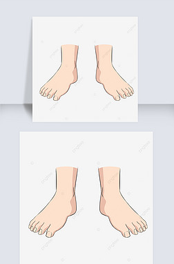 双脚免抠元素|脚剪贴画双脚站立