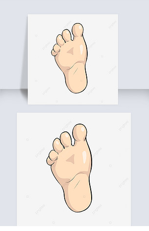 原创卡通脚剪贴画脚底