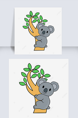 动物无尾熊拉开