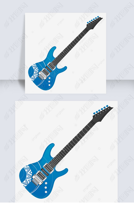 blue white electric guitar