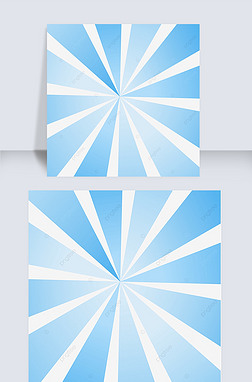 放射性线免抠元素|蓝色卡通光线