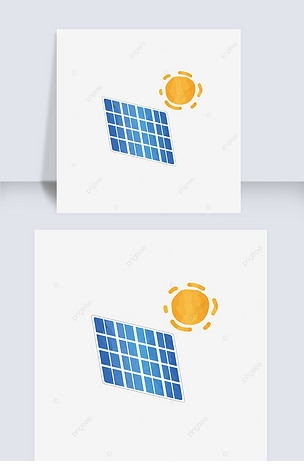 卡通太阳能电池板