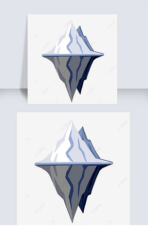 白色三角形冰山剪贴画