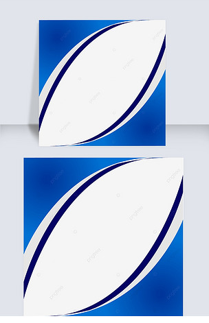 蓝色清新曲线边框png免费下载