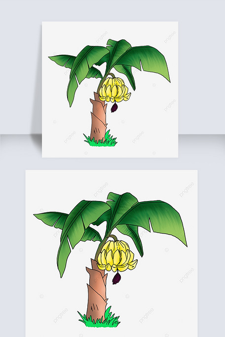 卡通香蕉树剪贴画