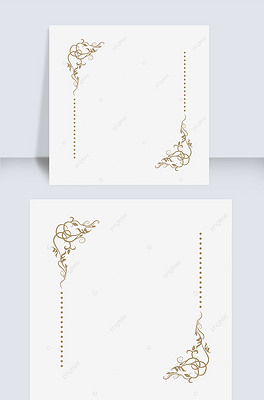 优雅的欧洲边框图案矢量素材红丝带横幅边框欧式巴洛克花纹分栏线边框