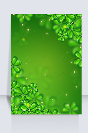 简约风格绿色渐变圣帕里克节背景