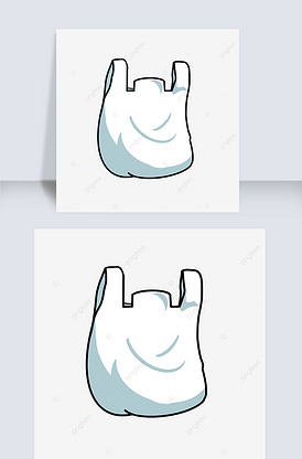 购物塑料袋剪贴画