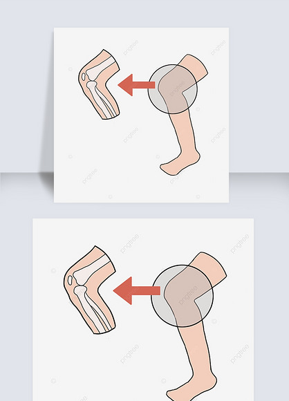 原创人物膝盖骨头剪贴画